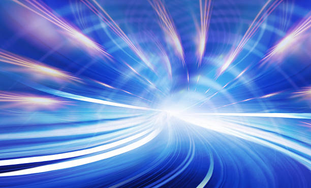 istock Abstract Speed motion in blue highway tunnel 177406428