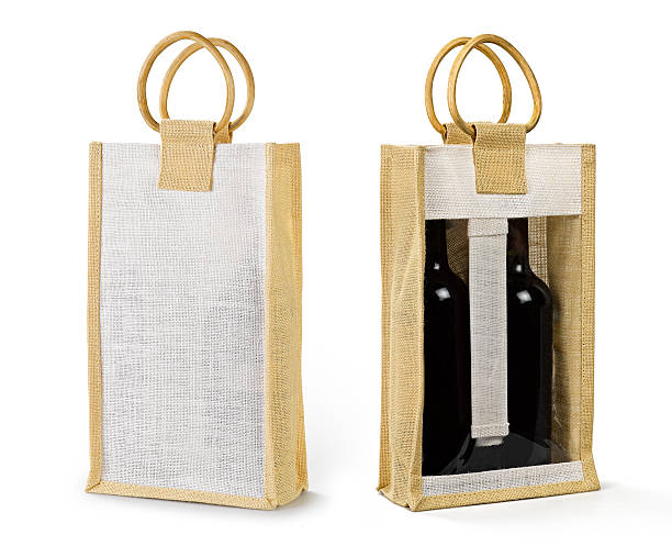 istock Bag for wine bottle isolated on white 177406754