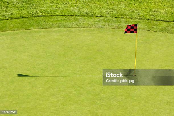 Golf Course Flag Stock Photo - Download Image Now - Checked Pattern, Checkered Flag, Curve