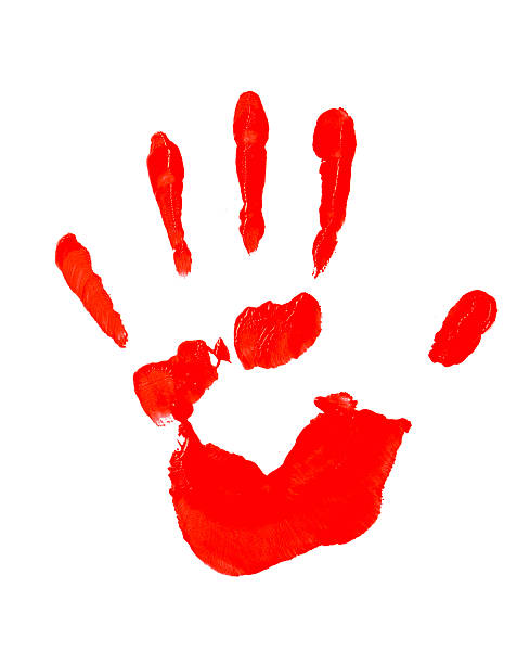 istock Red imprint of hand 177407758