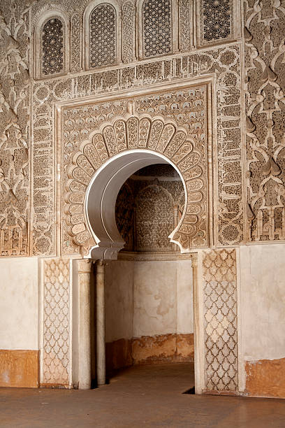 istock Wall decoration in the Medersa ben Youssef 177408082