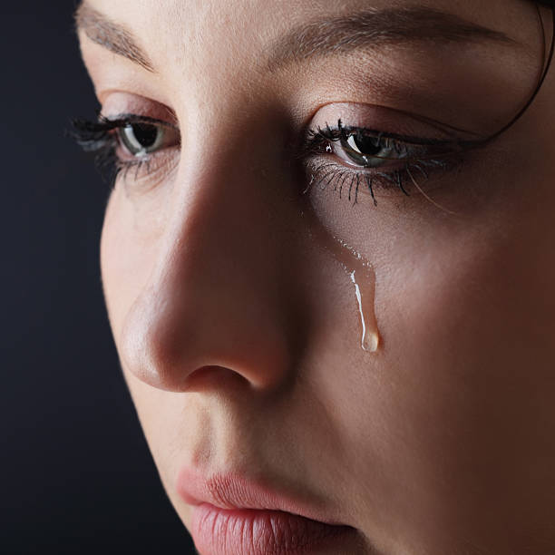 beauty girl cry stock photo