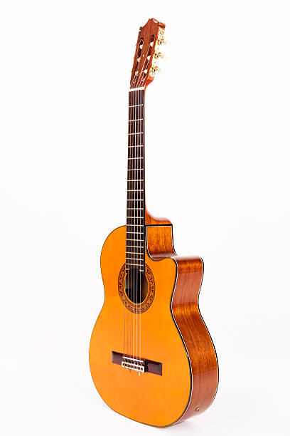 istock acoustic guitar in front of white background Image 177408574
