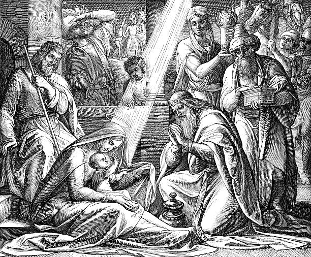 The Adoration of the Magi from a Victorian book dated 1879 that is no longer in copyright