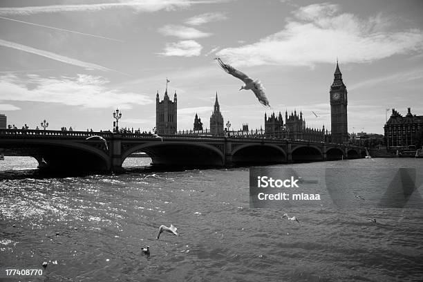 Palazzo Di Westminster A Londra - Fotografie stock e altre immagini di Acqua - Acqua, Ambientazione esterna, Bianco e nero