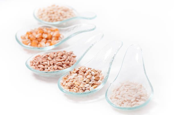 cereals on glass spoon