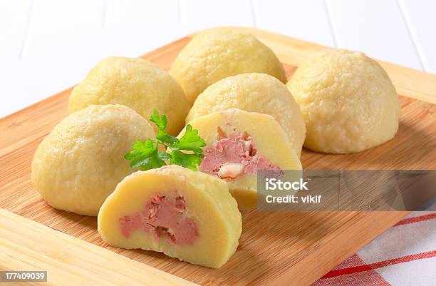 Meat Stuffed Potato Dumplings Stock Photo - Download Image Now - Baloney, Boiled, Boiled Potato