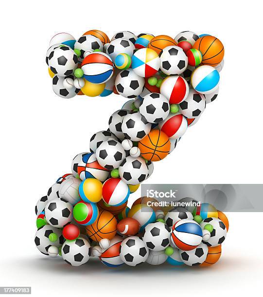 Letter Z Gaming Balls Alphabet Stock Photo - Download Image Now - American Football - Ball, American Football - Sport, Baseball - Ball