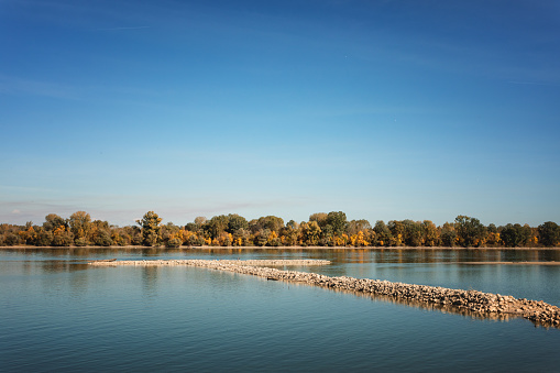 sunny auumn day at danube river