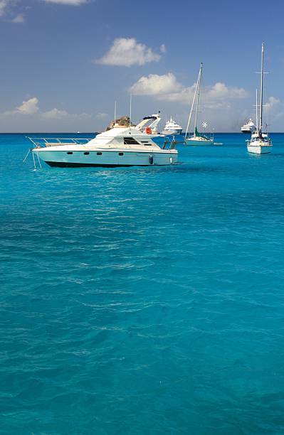 istock Clear torquoise water, island, yachts and boats 177409895
