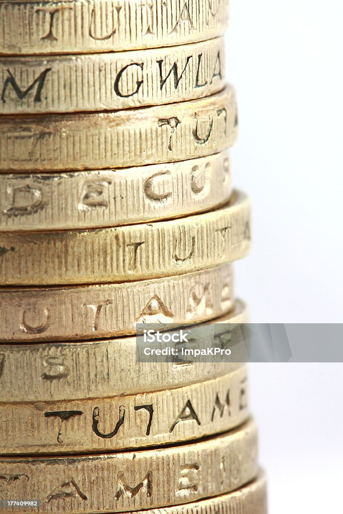 Moneta jednofuntowa Stos - Zbiór zdjęć royalty-free (Brytyjska waluta)