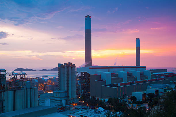 istock Power plants in Hong Kong at sunset 177410505