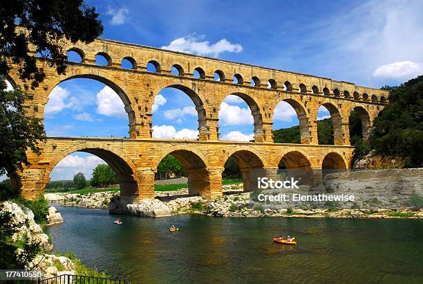 Pont Du Gard In Southern France Stock Photo - Download Image Now - Ancient, Aqueduct, Arch - Architectural Feature