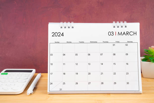 istock March 2024 white calendar and calculator on the table. 1774121322