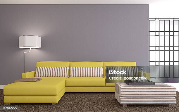 Modern Livingroom Stock Photo - Download Image Now - Apartment, Brown, Carpet - Decor