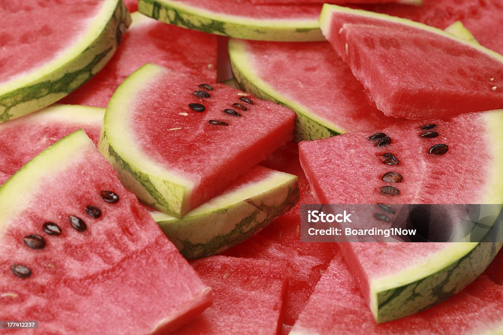 Watermelon Close-up of fresh slices of red watermelon Backgrounds Stock Photo