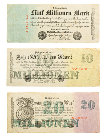 Alemán dinero de hiperinsuflación photo
