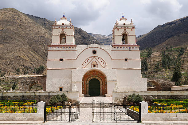 istock Colonial churcche in Peru, Yanque, Colca canyon 177412837
