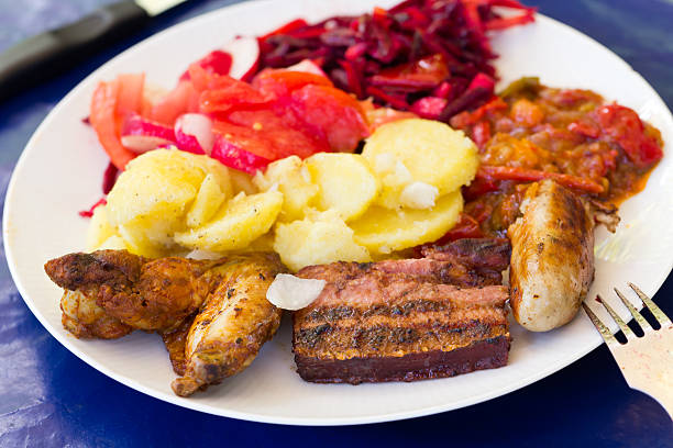 istock Chicken Wings,Sausage,Bacon, grilled, with casserole 177414288