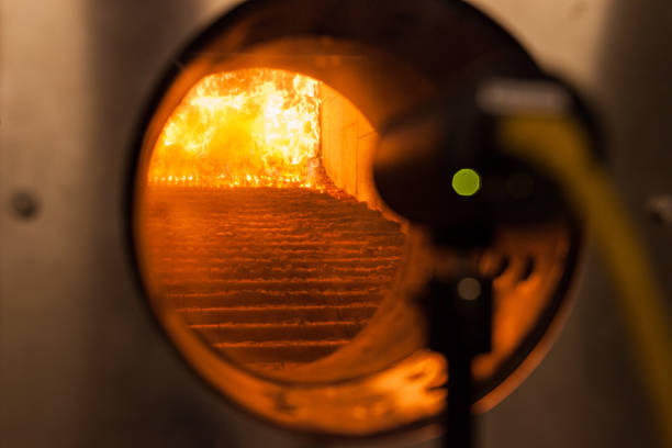 istock Wood chips in a furnace 177414874