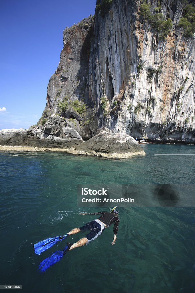 Mergulho Livre, Mar de Andaman - Royalty-free Ilhas Phi Phi Foto de stock