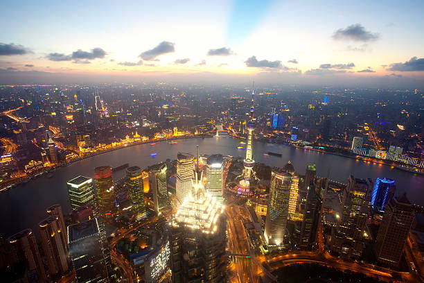istock Nature blue sunshine beam in shanghai sky 177415624