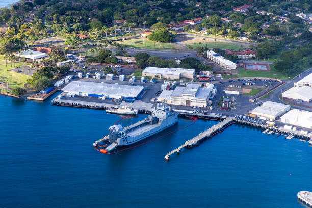 istock Aerial view of ship docked in harbour 1774156481