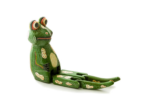 Antique Wooden Toy Frog Decoration