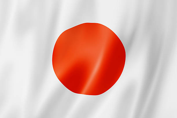 bandeira do japão - japanese flag flag japan textile imagens e fotografias de stock