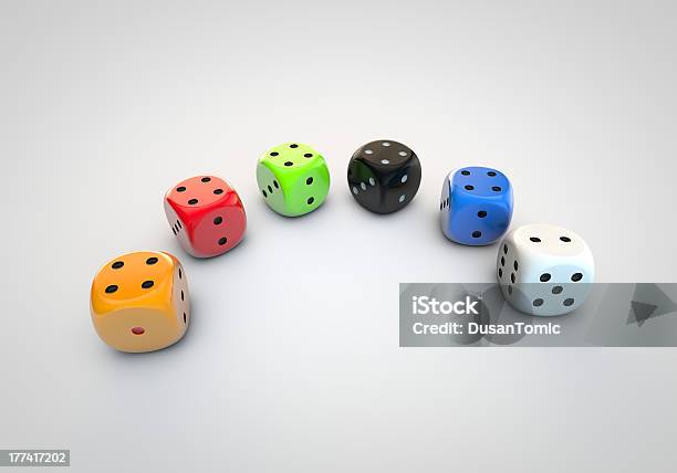 Dice - Fotografie stock e altre immagini di Affari - Affari, Arancione, Attività