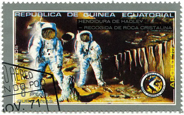 Postage stamp to honour landing on the Moon Apolo 15 space mission in 1971