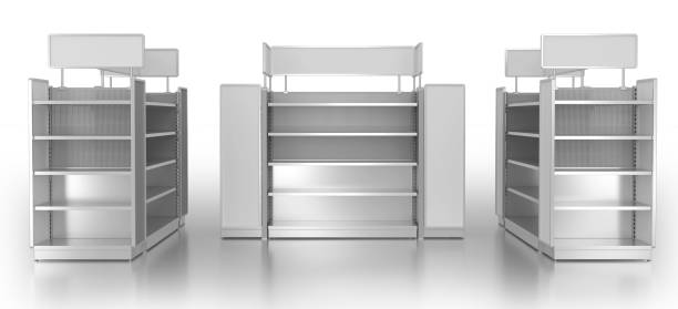 istock Shelf-racks, display cases in a supermarket 1774181887
