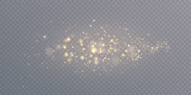 lekki pył z wieloma migoczącymi drobinkami - sparks sparkler abstract light stock illustrations