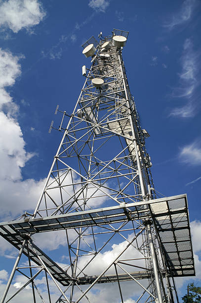 Telecommunication tower stock photo