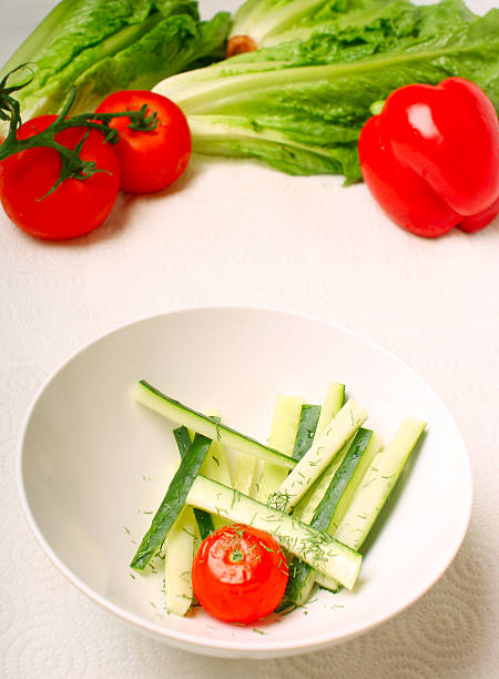 fresh vegetarian salad stock photo