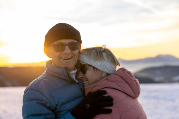 istock Senior couple at snowy landscape 1774209173