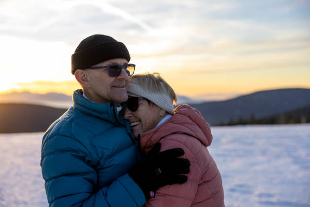 istock Senior couple at snowy landscape 1774209684