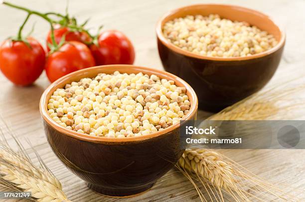 Fregola Typical Pasta From Sardinia Stock Photo - Download Image Now - Bowl, Carbohydrate - Food Type, Cooking