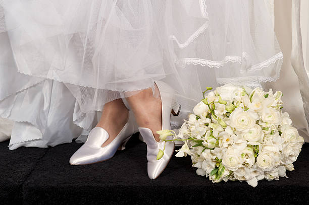 istock Bridal Shoes & Bouquet 177422055