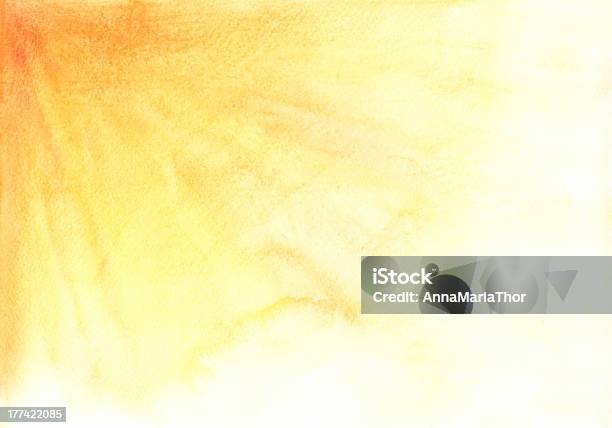 Abstract Yellow Sunny Watercolor Background Stock Illustration - Download Image Now - Art, Arts Culture and Entertainment, Backgrounds