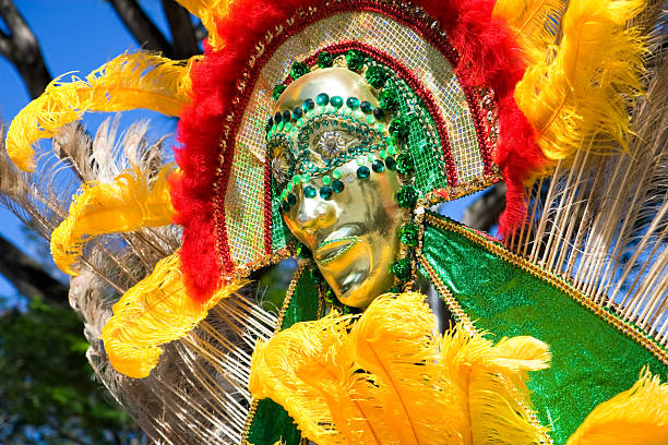color for carnival Carnival in Trinidad brings out colorful costumes caribbean culture stock pictures, royalty-free photos & images