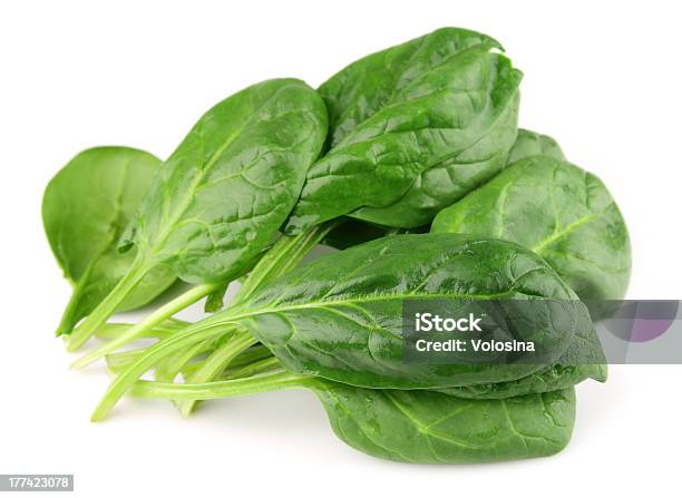 Spinach On White Stock Photo - Download Image Now - Spinach, White Background, Leaf