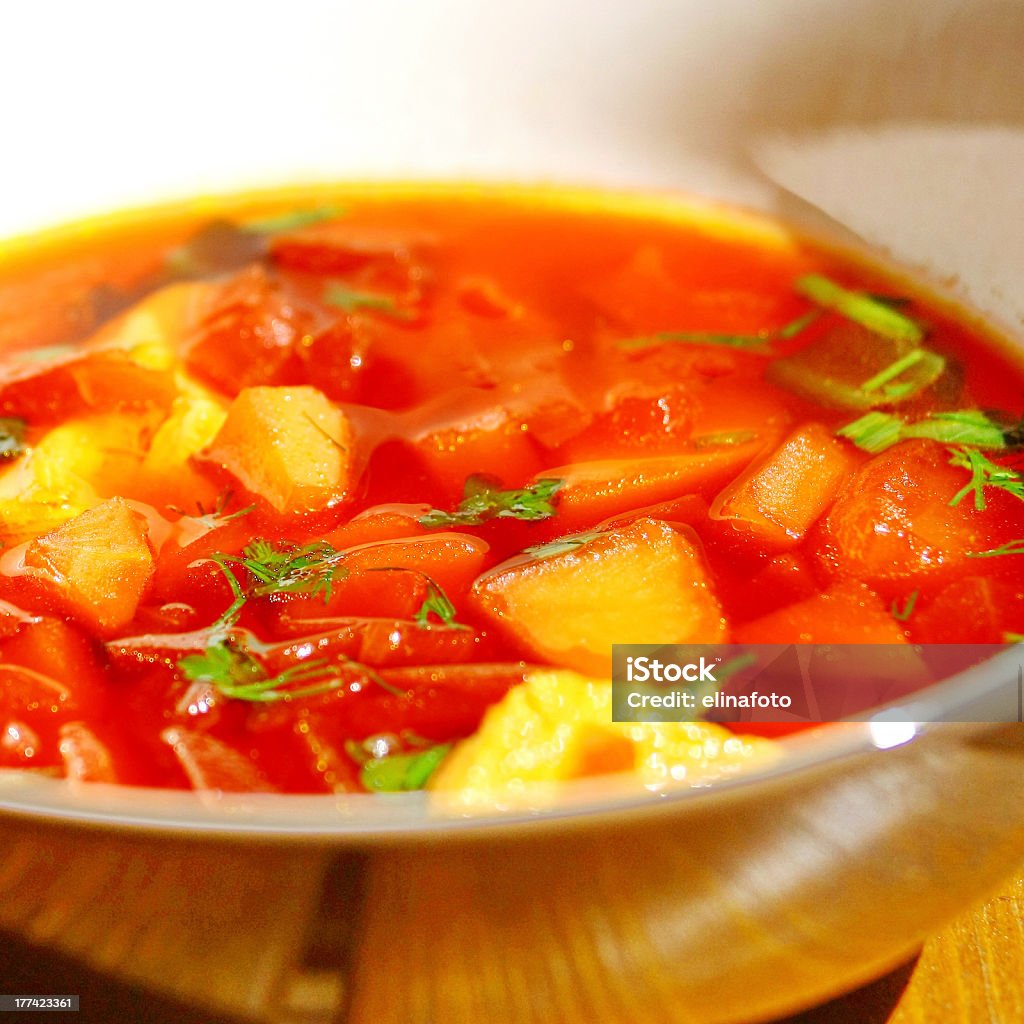 Zuppa di verdure-Barbabietola rossa - Foto stock royalty-free di Aglio - Alliacee