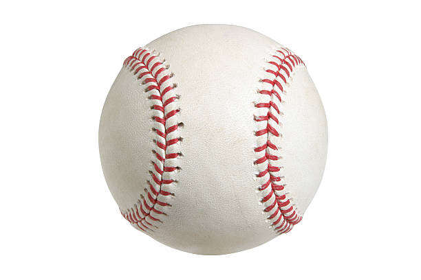 istock Closeup on a baseball against white background 177423628