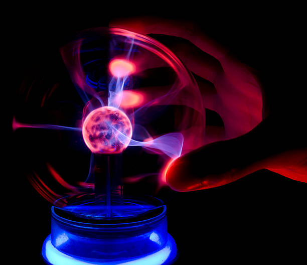 istock Touching a plasma lamp with five fingers 177423790