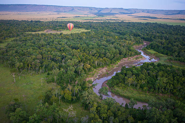 istock Hot air balloon over Masai Mara 177424487