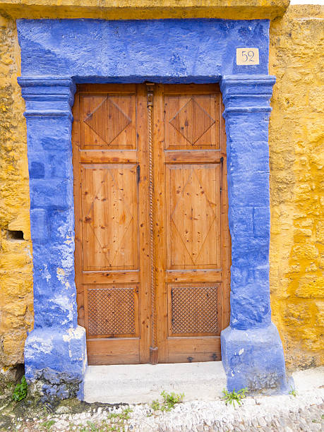 istock traditional doors of a Greek island 177425353