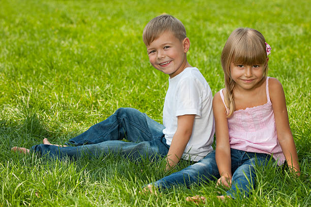 istock Have fun together on the grass 177426350