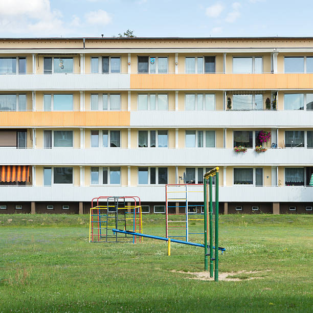 어파트먼트 건물에 동독 - plattenbau neubau apartment east germany 뉴스 사진 이미지