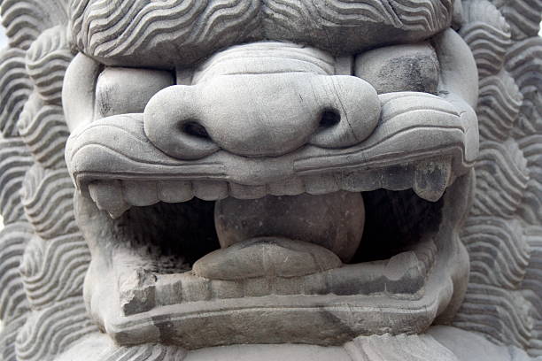istock Head of a lion statue 177426700